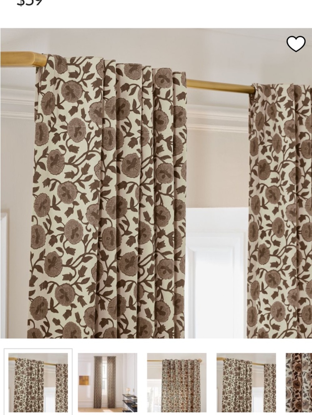 West Elm Laney Curtain (2 panels)